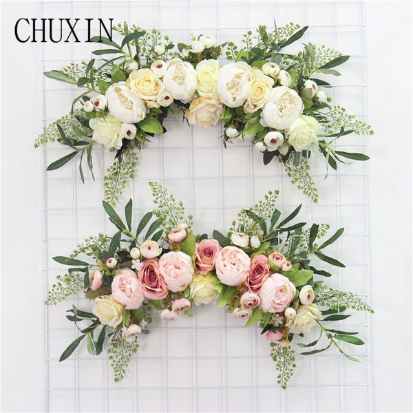 

decorative flowers & wreaths artificial rose peony wreath european lintel wall decoration flower door for wedding home christmas road guide