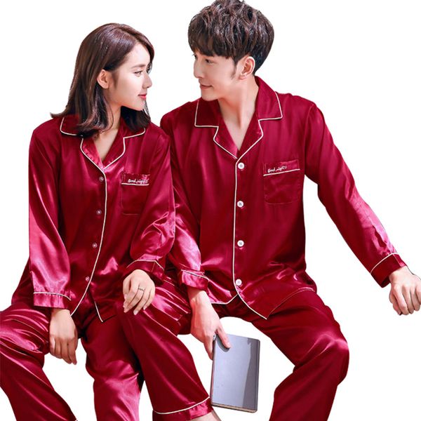 

korean pajamas for couples silk soft silky lingerie sleepwear big size men's clothing sleep thin ice silk home clothes, Black;brown