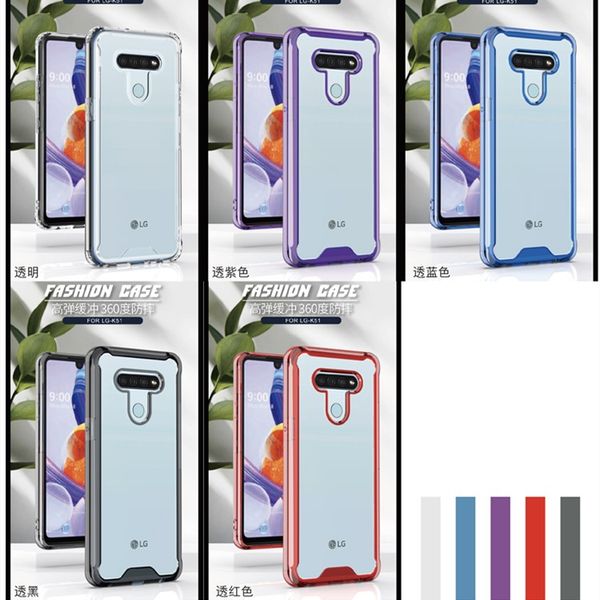 Para Motorola moto G RÁPIDO G8 POWER G PODER transparente de acrílico caixa do telefone TPU para LG K61 K41S K31 K51S Tribute Monarch C