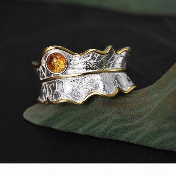 

925 sterling silver natural tourmaline handmade designer fine jewelry adjustable leaf rings for women bijoux