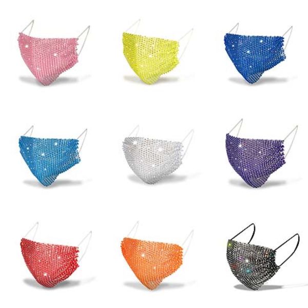 

women face mask cubrebocas womenren cloth face masks trendy dust masks womenren's baby mask bling rhinestone warm pure cotton double#71