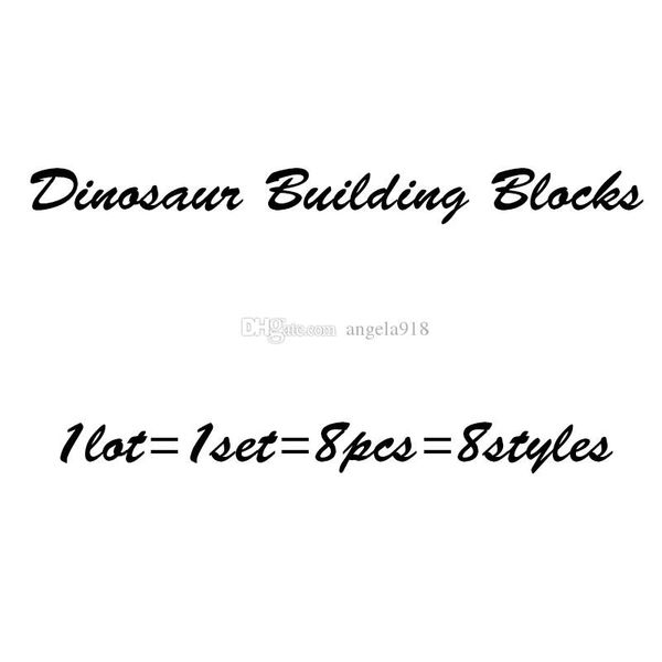

new children dinosaur building blocks cartoon dinosaur blocks 8pcs/set baby bricks toys c2354