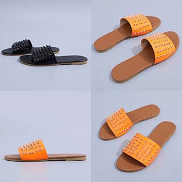 

slipper women soes sandals summer 2020 flat soes pu leater gladiator soe women deners zapatos de mujer s08#287#620, Black