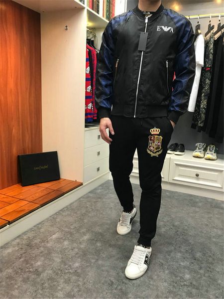 

camouflage jacket men coats high street ribbon patchwork cotton men x print bomber coat autumn harajuku pilot flight jacket ~~e44, Black;brown