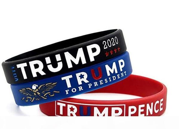 

s donald trump wristbands 2020 -silicone rubber bracelets for trump campaign supporters -donald trump gifts merchandise items jewelry a, Silver