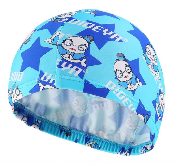 

children's casual swimming comfortable boys' and girls' cloth swimming cap non-tightening quick-drying durable cartoon cap