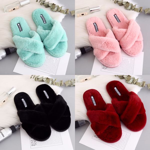 

shoes women leather flat flip sandals 2020 summer metal h slides & ladies slippers fashion with#572, Black