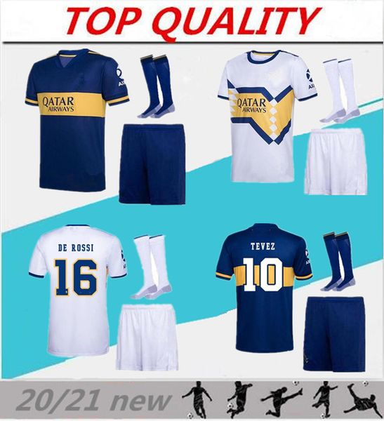 

2020 2021 boca juniors soccer jersey home away kit +socks 20/21 boca juniors gago carlitos perez de rossi tevez football shirt, Black
