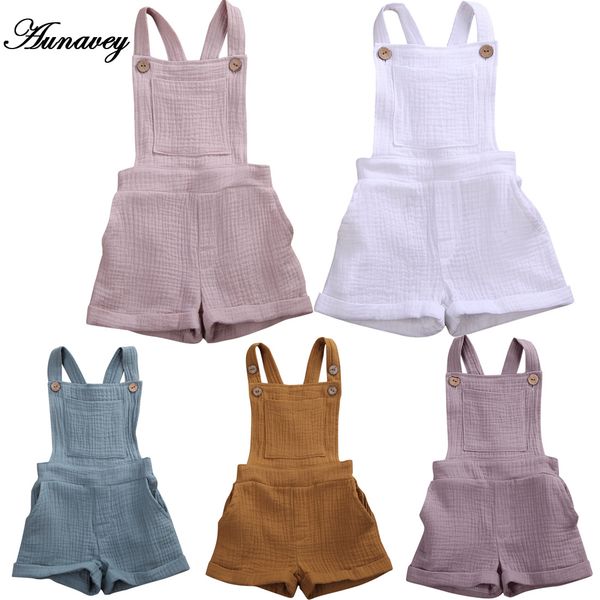 

new 2020 infant baby boy girl romper newborn kids cotton clothing ribbed clothes sleeveless solid outfit jumpsuit with pocket t200721, Blue