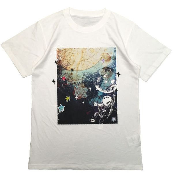 

street fashion mens t shirt 2020 starry pattern polos short sleeves tennis t shirts men and women couples stylist jersey tee, White;black