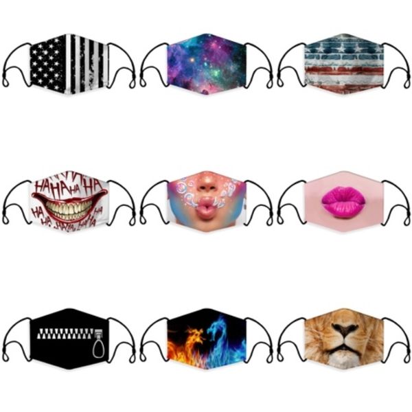 

washable reusable ppe s masks face mask anti dust fog face mouth masks dust-proof breathable washable cloth designer with 1 filter#264