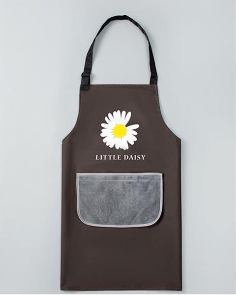 

2020 style five color optional home edition whole body small daisy apron removable wash towel waterproof apron