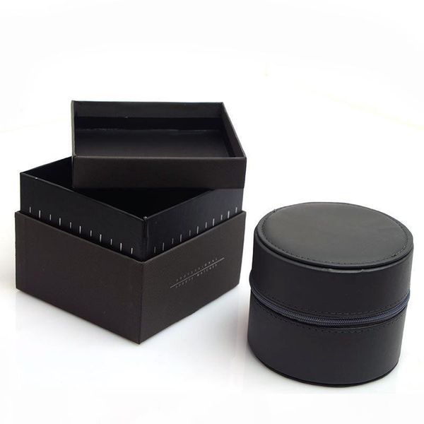 

e luxury round watches leather boxes gift box leather watch box men 's watches box watches boxs glitter2009, Black;blue