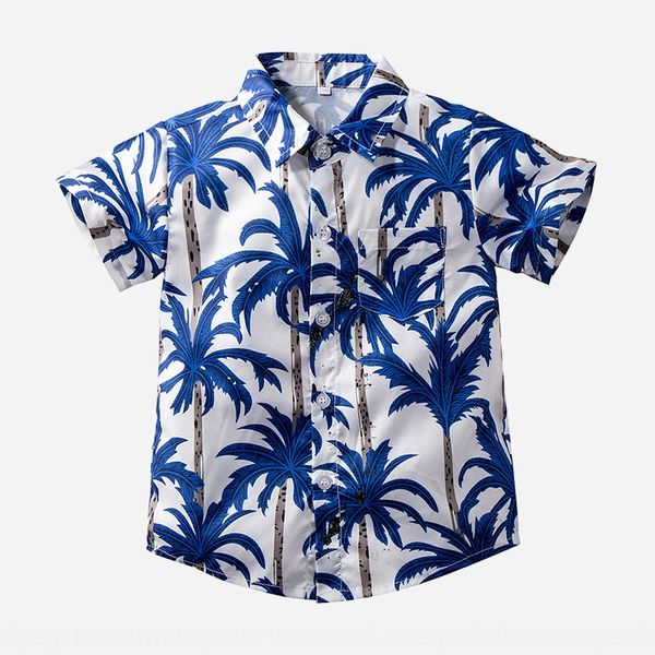 

boys' summer 2020 new casual boys' coconut shirt small and medium-sized children's short-sleeved beach style shirt, White;black