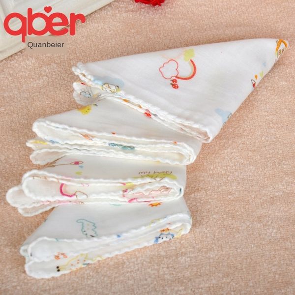 

ghsew quanbeier single package multi-size double-layer towel handkerchief four-layer high density gauze saliva towel handkerchief does not c