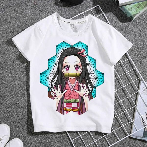 

2545 youdouzi clothing ghost blade kimetsu no yaiba men's and women's t-shirt short sleeve children's t-shirt children's, Blue