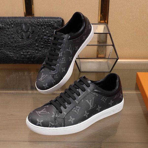 

new arrival mens shoes zapatos de hombre fashion designer sports shoes luxembourg sneaker lace -up plus size low men shoes, Black