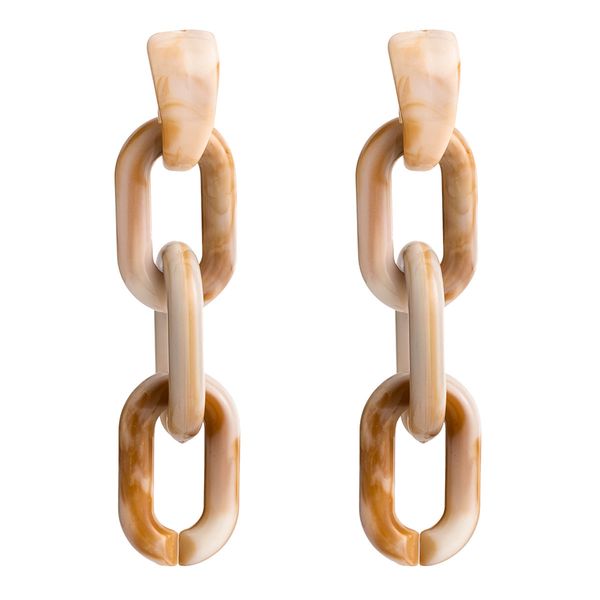 

multi-layer chain board earrings women's fashion exaggeration, Golden