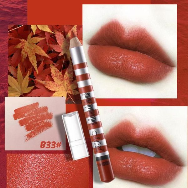 

menow matte lip liner pencil 4 colors rose red nude pumpkin lip cream long lasting waterproof contour pen mn164