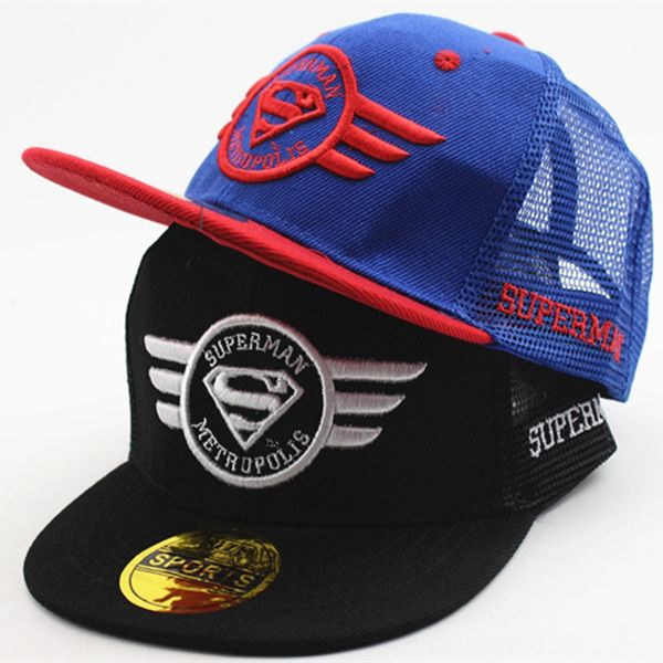 

g3rm2 children's superman wings embroidered cap baseball cap net outdoor street dance baseball hat male and female children's trav, Blue;gray