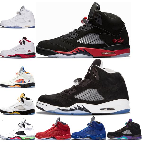 

classic 5s mens oreo bred basketball shoes 2020 v men space jam white cement og black metallic black grape metallic silver athletics sneaker