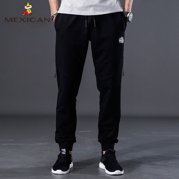

mexican men's sports pants men's pants knitted comfortable casual beamed, Black