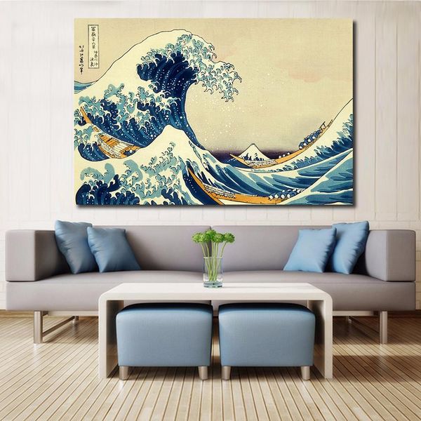 

современные известные картины маслом кацусика хокусай большая волна канагава на холсте плакат печать абстрактные стены искусства home decor