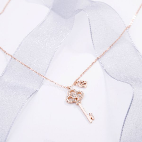 

2020 singapore chomel necklace simple key choker female temperament, Silver