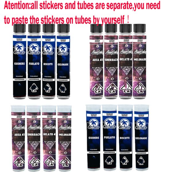 

connected alienlabs 1 gram preroll pre-roll tubes packaging glass tube jokesup lucky charmz dankwoods pre rolls