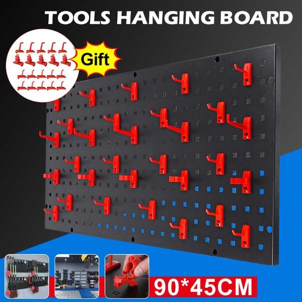 

wall-mounted hardware tools packaging hanging board hole plate hook parts storage box garage unit shelving tool organizer