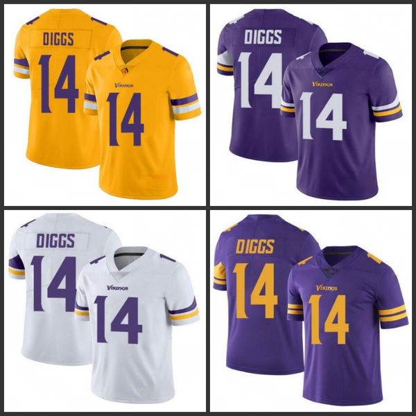 

minnesota vikings men #14 stefon diggs purple men's women youth stitched nfl limited rush jersey, Black;red