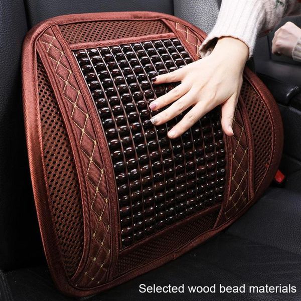 

universal car summer seat covers wooden massaging breathable back cushion for car office home cushion interior accessories hot