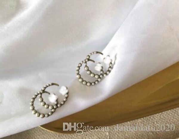 

fashion temperament pearl letter female simple trend earrings ear clips343, Gray