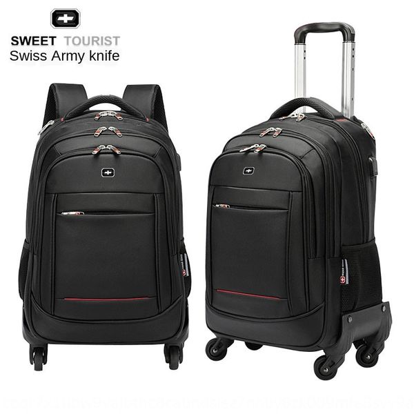 

saber large capacity drawbar multifunctional dual-purpose backpack travel backpack universal wheel business travel drawbar bag