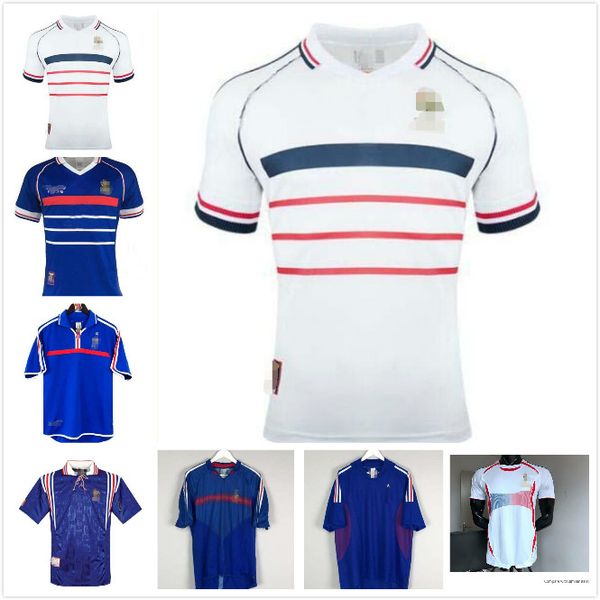 

man+kids kit 1998 2006 world cup france retro jerseys zidane soccer jersey henry vintage classical 06 football shirt pires maillot de foot, Black