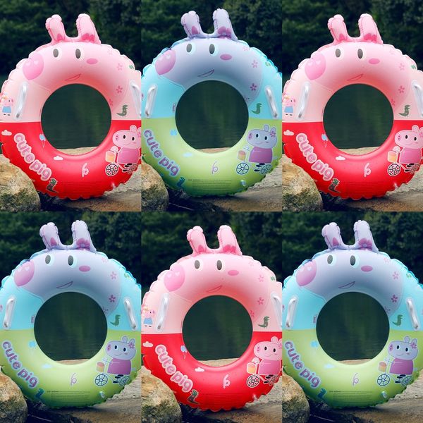 

internet celebrity inflatable swimming water inflatable toy children's water floating ring pig swimming ring