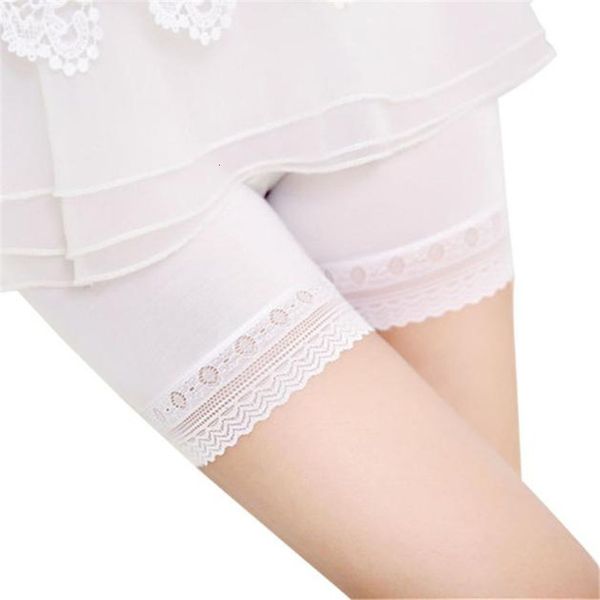 

fashion chafing thigh summer women lace tiered skirts elastic anti mid mid short skirt underdt20, Black