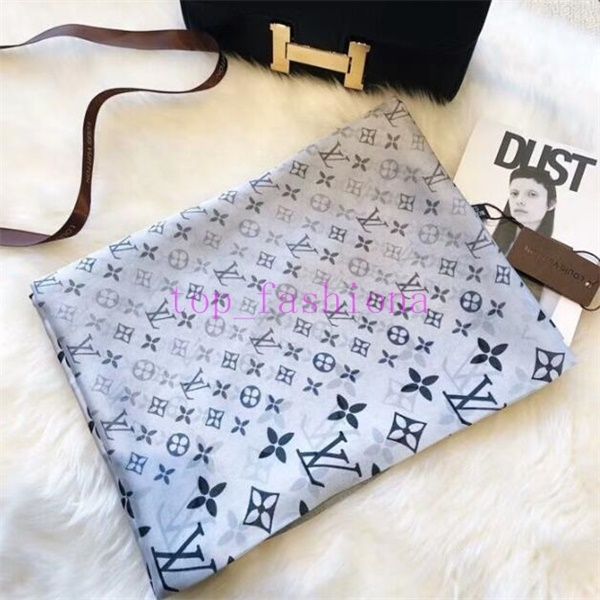

2020 silk scarf pashmina for women and men brand summer autumn long scarves neck wrap 180x90cm shawls echarpe de luxe, Blue;gray
