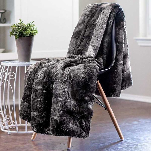 

canirica blanket faux fur bed blanket super soft fuzzy thick luxury cozy warm fluffy plush throw for bed gift