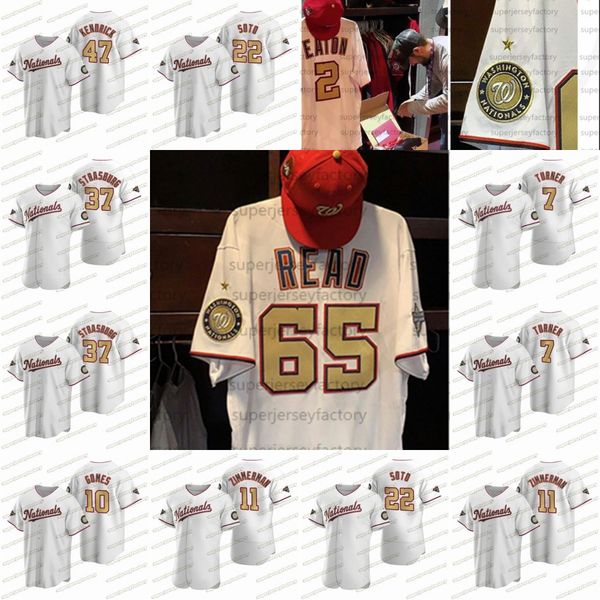 

womens 2020 gold-trimmed championship jersey juan soto max scherzer martinez kendrick zimmerman barraclough corbin baseball jersey, Blue;black