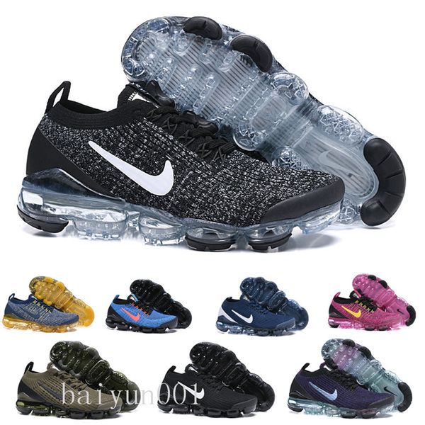 

2019 chaussures moc 2 laceless 2.0 running shoes triple black designer mens women sneakers fly white knit cushion trainers zapatos t-6fr