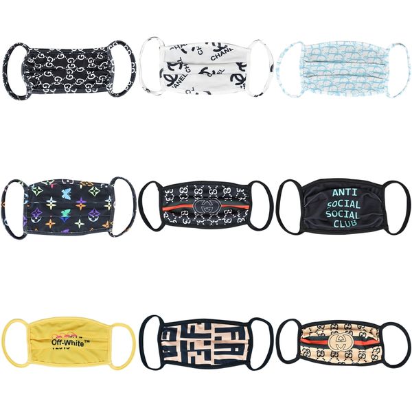 

100pcs cotton face masks black pattern washable dust face mask cotton mouth earloops mask muffle cute cartoon mask travel fy9044#969, Blue;pink