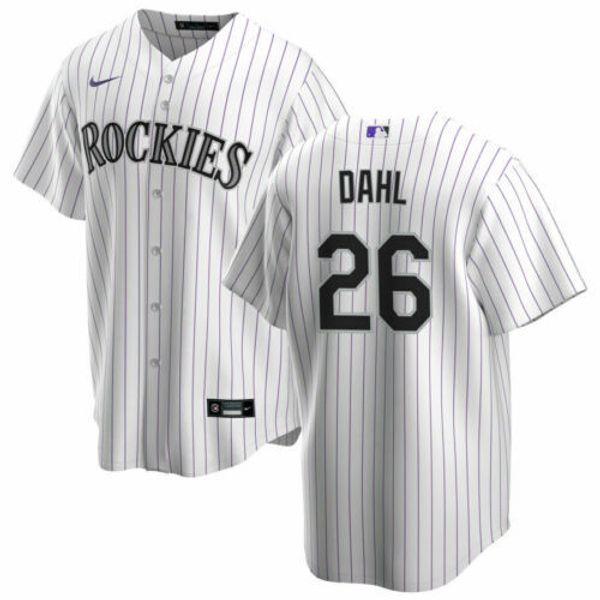 

david dahl #26 men's all colors 2020 mens stitched xs-6xl baseball jerseys, Gray