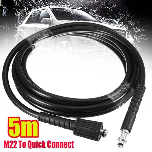 

5m high pressure washer hose 9mm quick connect to m22 washer adaptor for car garden washing cleaning