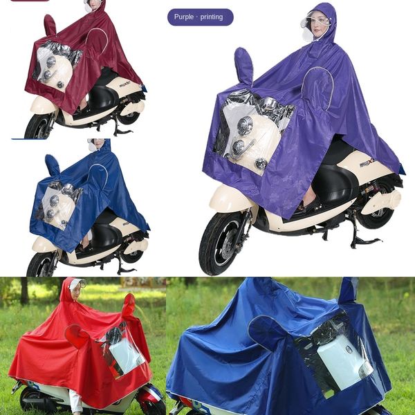 

9qvue motorcycle electric battery raincoat waterproof single double plus thickened cycling men's and women's poncho motorcycle bic
