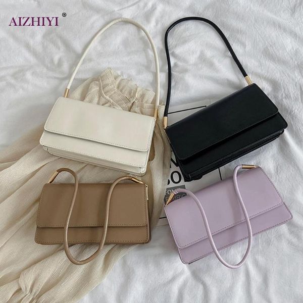 

simple solid color women handbag tote pu leather female flap shoulder bag