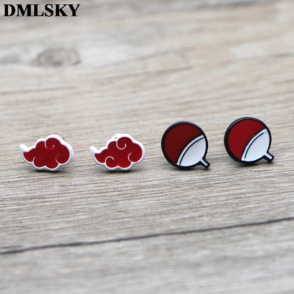 

dmlsky anime creative stud earrings cartoon earrings jewelry prevent allergy stud earring pendant for kids girls cute gift m3551, Golden;silver