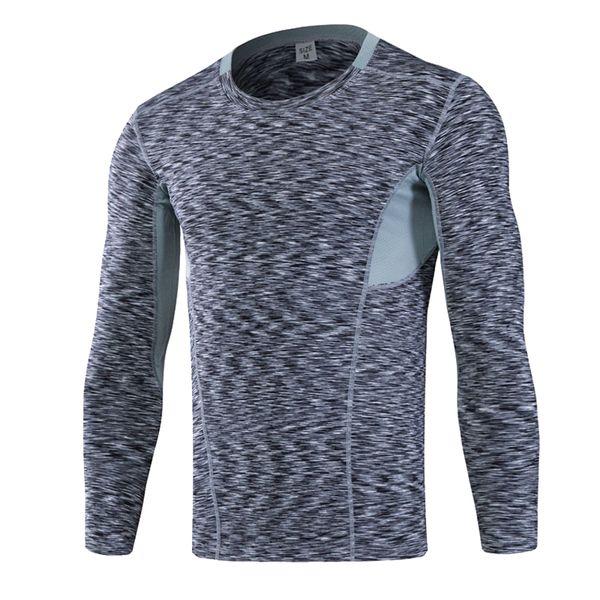 

brand running shirt men long sleeve sport tshirt quickly dry breathable fitness gym tee male yoga clothes compression shirt, White;red