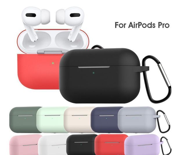 

dhl новейший густая жидкость силиконовый чехол водонепроницаемый для apple, airpods pro с бляшкой 12 цветов дополнительный earpbuds дело dh