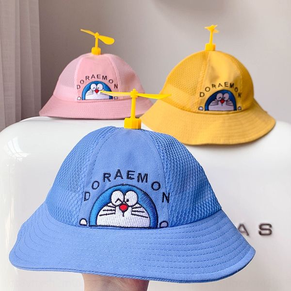

mesh fisherman hat baby baby cap breathable thin cartoon children's fisherman hat 1-3 years old wide brim cap, Blue;gray